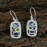 Daniela Multicolor Dangle Earrings with Gemstones